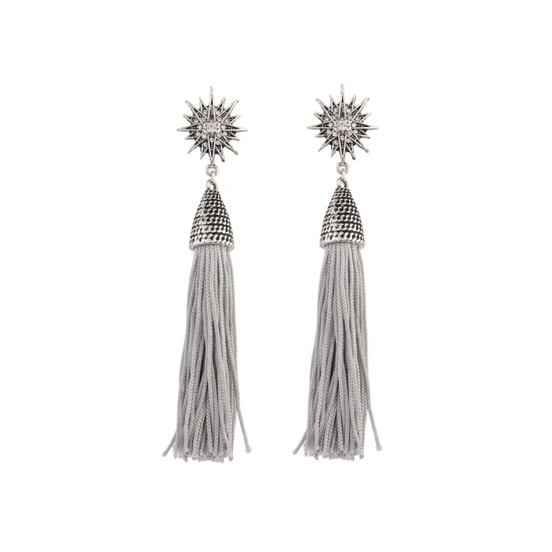 DIAMANTE STARBURST TASSLE Earrings sold by lovisa