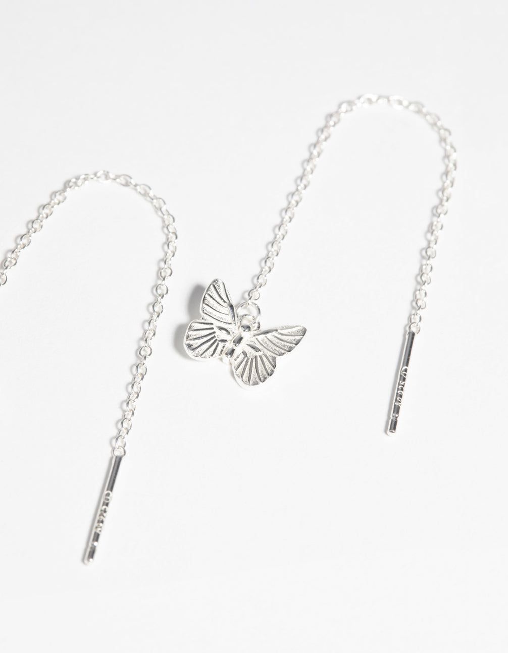 Sterling Silver Butterfly Threader Earrings sold by lovisa product image thumbnail 3