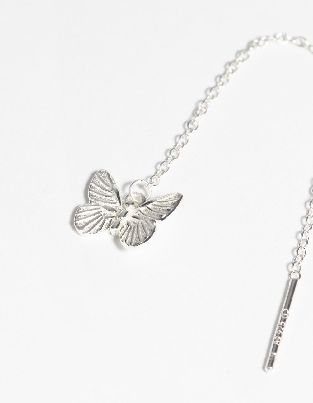 Sterling Silver Butterfly Threader Earrings sold by lovisa product image thumbnail 4