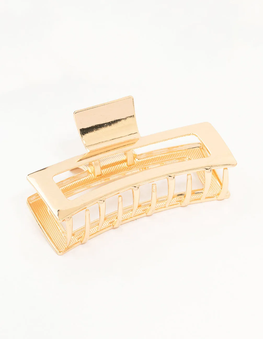 Gold Open Rectangle Hair Claw Clip sold by lovisa product image thumbnail 2