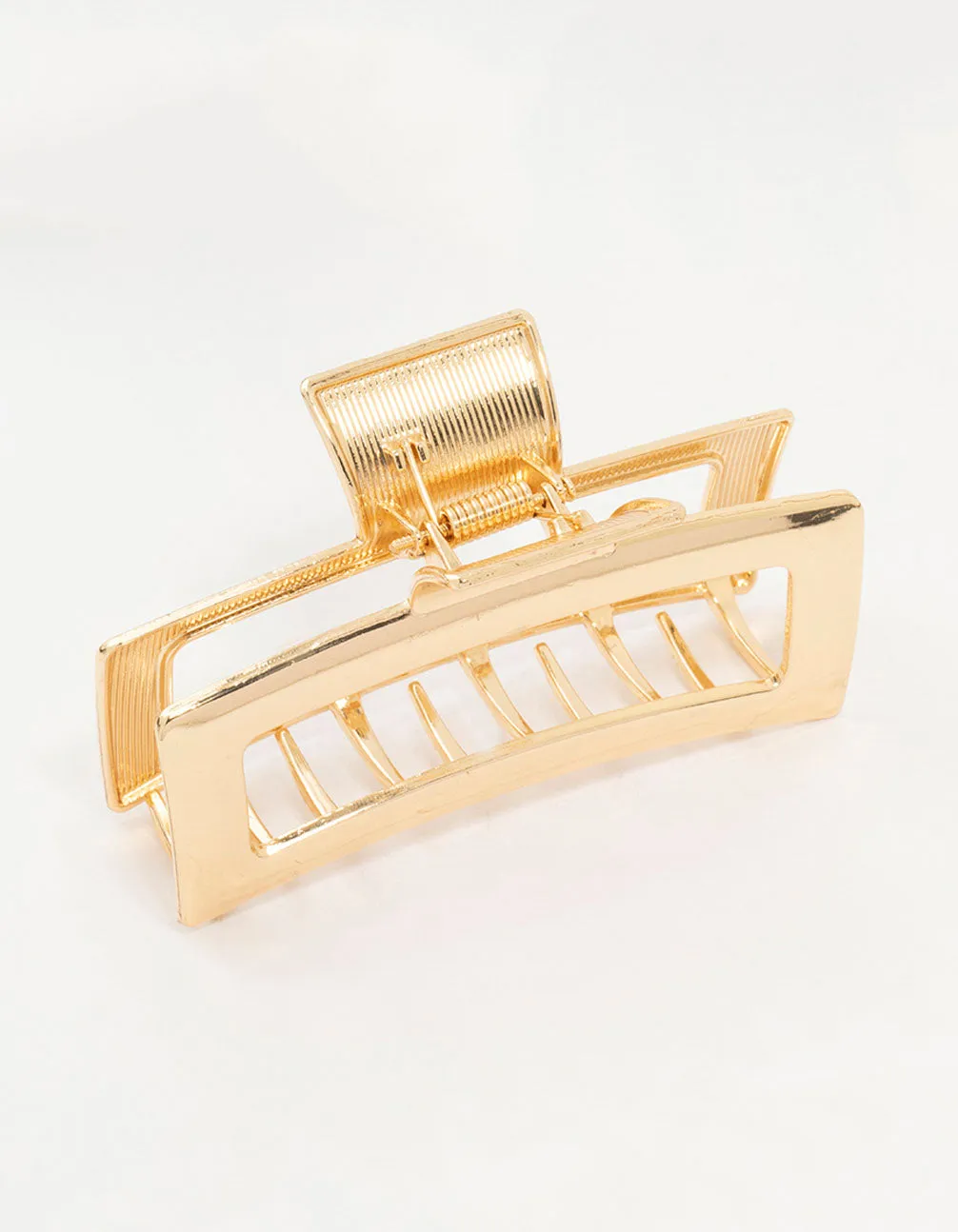 Gold Open Rectangle Hair Claw Clip sold by lovisa