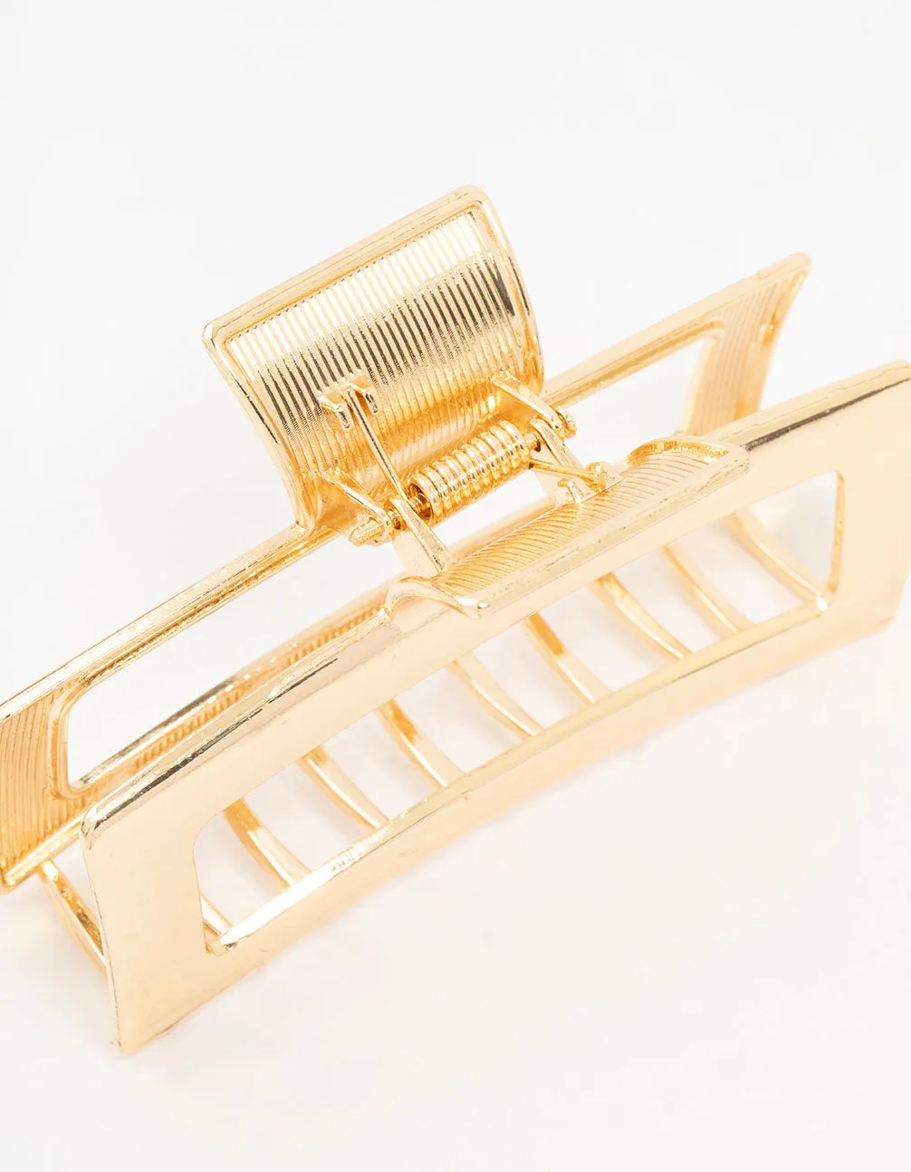Gold Open Rectangle Hair Claw Clip sold by lovisa product image thumbnail 3