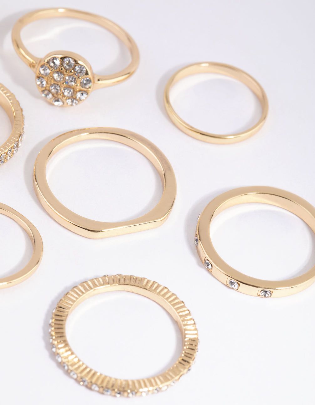 Gold Simple Band Diamante Ring Pack sold by lovisa product image thumbnail 3