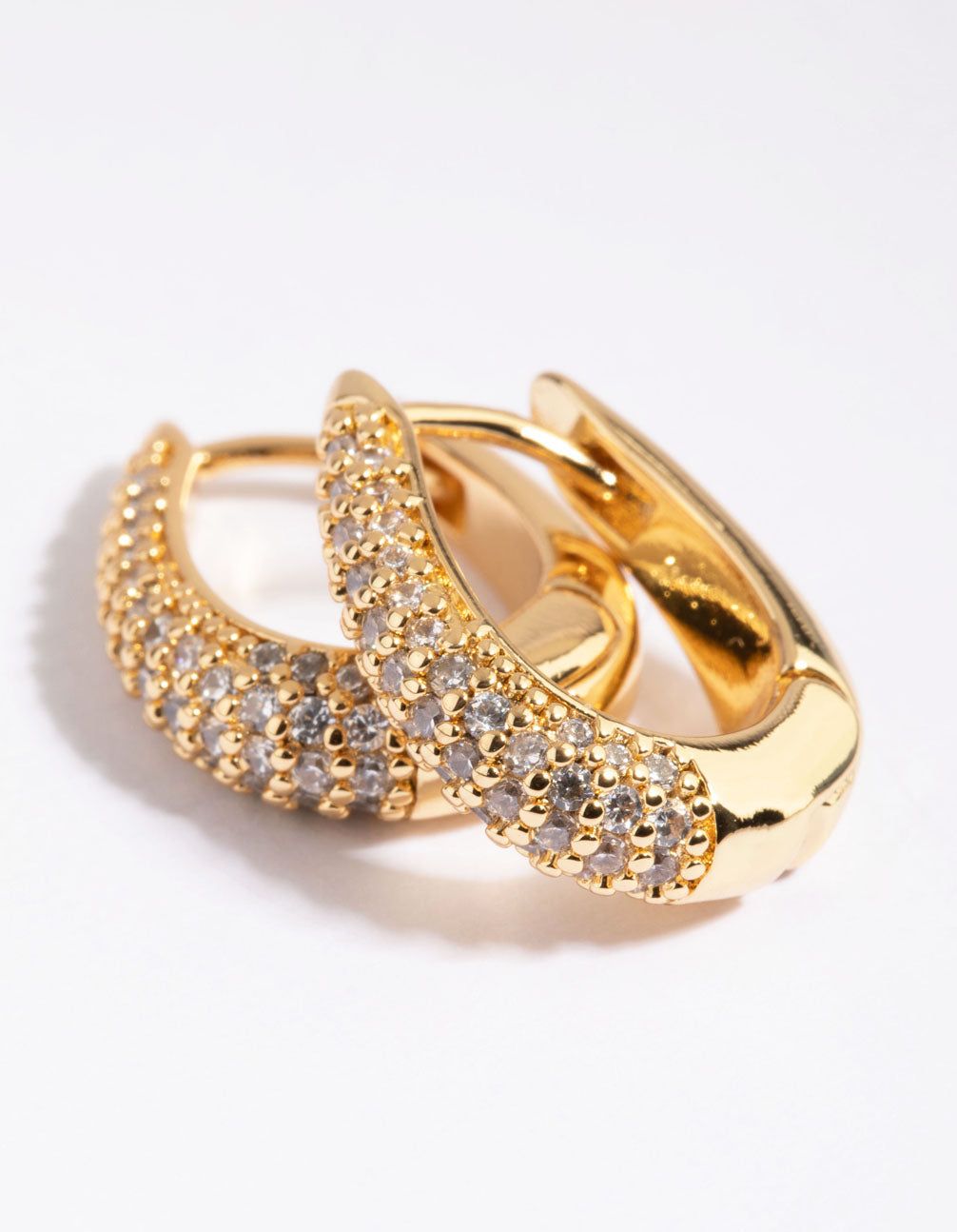 Gold Plated Hoop Earrings with Cubic Zirconia sold by lovisa product image thumbnail 3