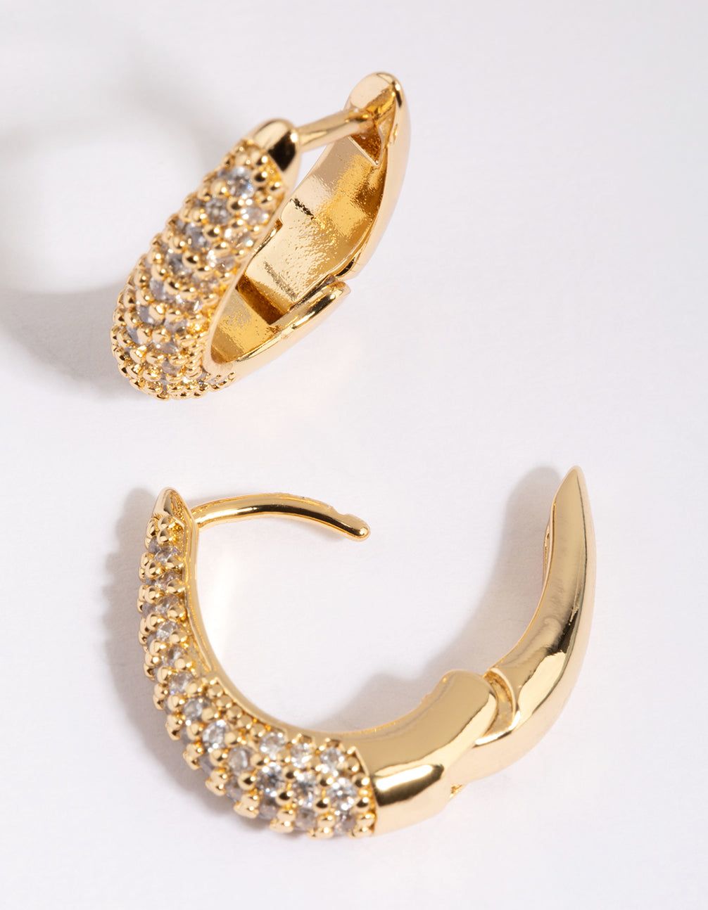 Gold Plated Hoop Earrings with Cubic Zirconia sold by lovisa product image thumbnail 4
