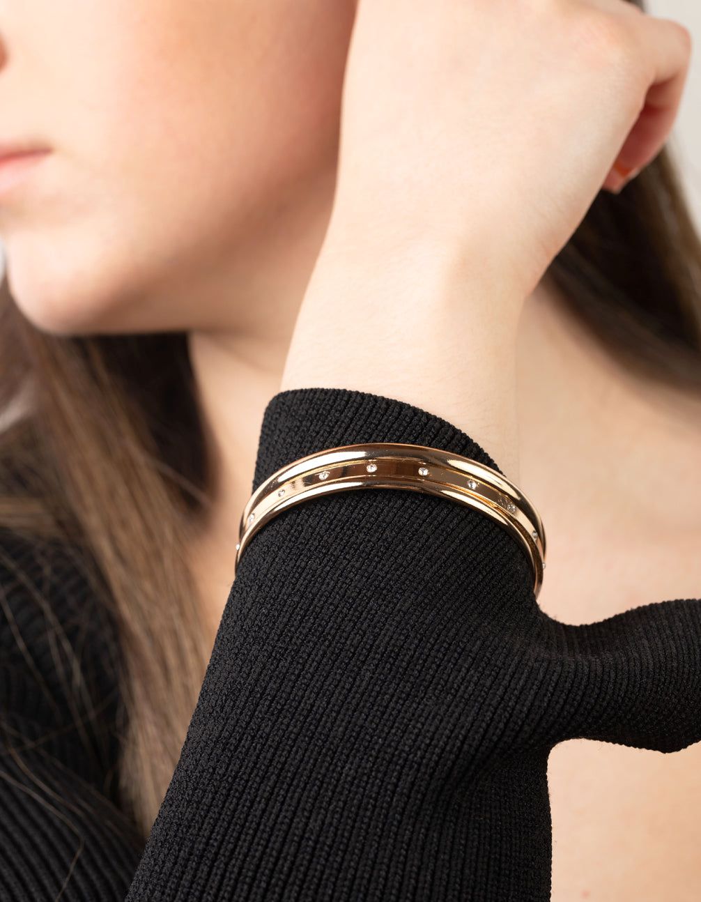 Gold Diamante Inlay Bangle Pack sold by lovisa product image thumbnail 2