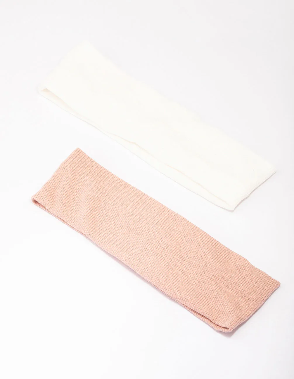 Ivory & Pink Ribbed Fabric Headband Pack sold by lovisa