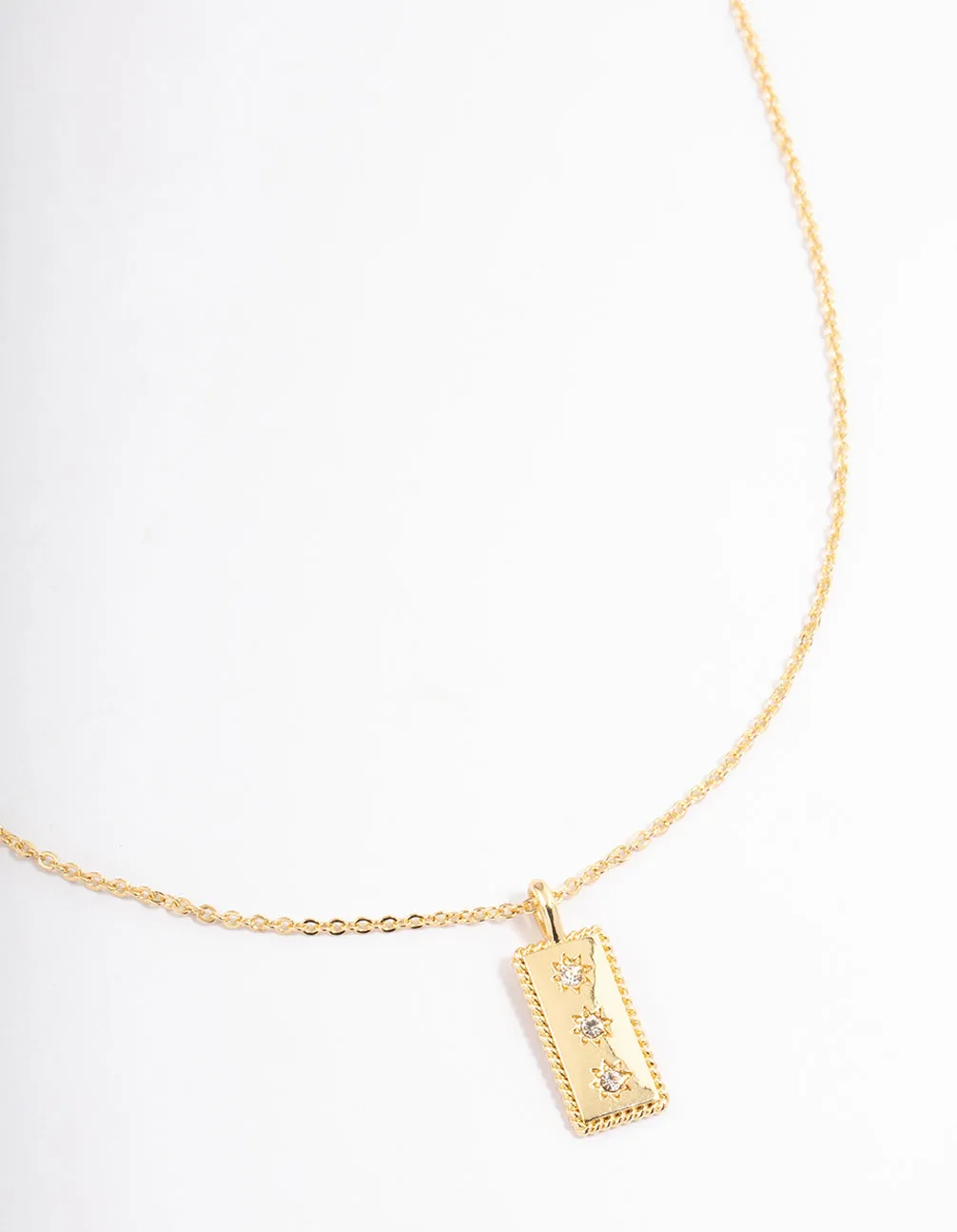 Gold Plated Triple Star Bar Necklace sold by lovisa