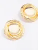 Gold Plated Large Round Twisted Stud Earrings sold by lovisa