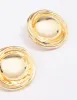 Gold Plated Large Round Twisted Stud Earrings sold by lovisa