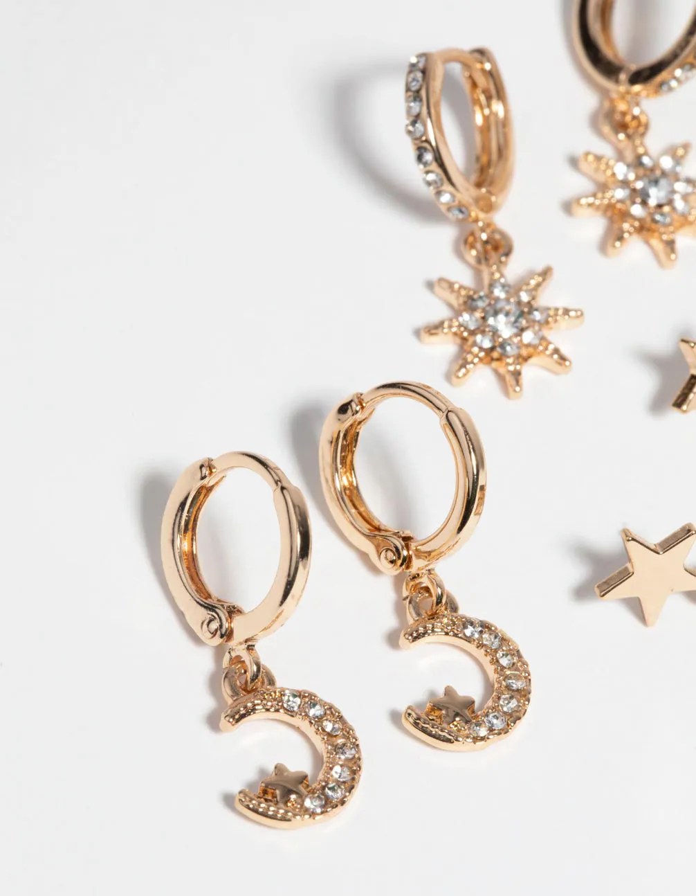 Gold Celestial Huggie Hoop Earring Pack sold by lovisa product image thumbnail 3