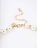 Gold Pearl Large Cross Pendant Necklace sold by lovisa