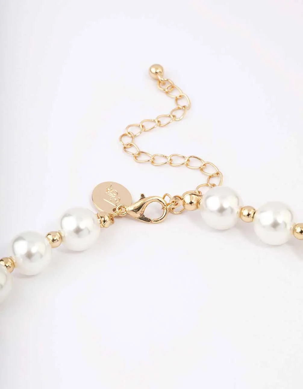 Gold Pearl Large Cross Pendant Necklace sold by lovisa product image thumbnail 3