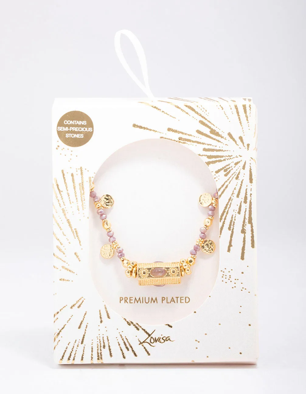 Gold Plated Semi-Precious Barrel Necklace sold by lovisa product image thumbnail 2