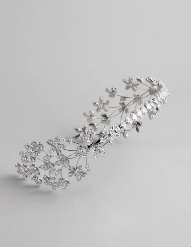 Rhodium Statement Flower Alice Band sold by lovisa