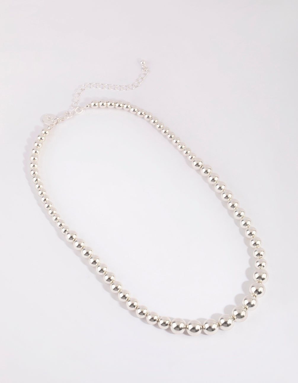 Rhodium Graduated Bead Short Necklace sold by lovisa product image thumbnail 2