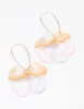 Gold Multi Acrylic Petal Hook Drop Earrings sold by lovisa