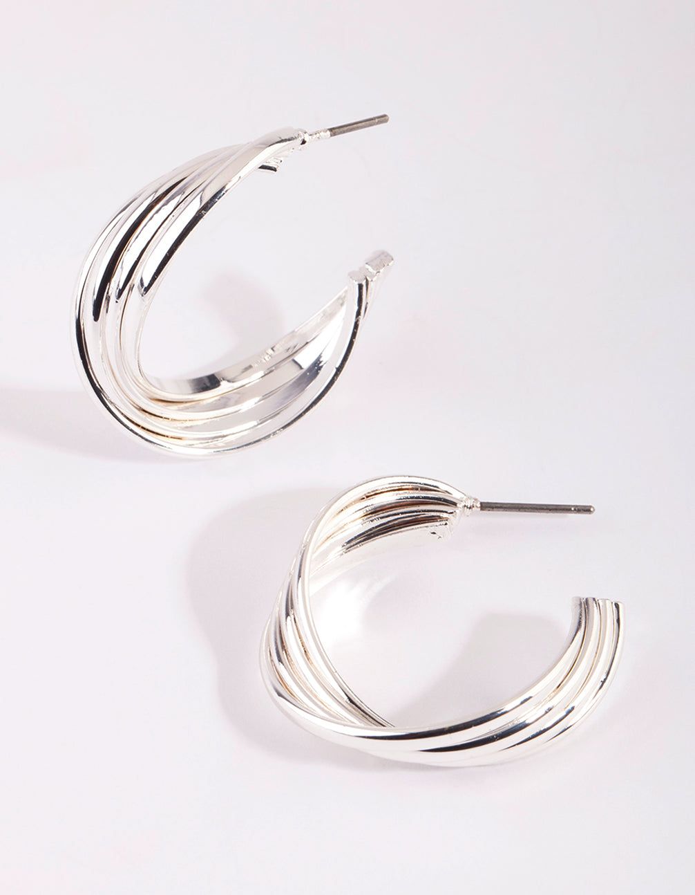 Silver Twisted Hoop Earrings sold by lovisa product image thumbnail 2