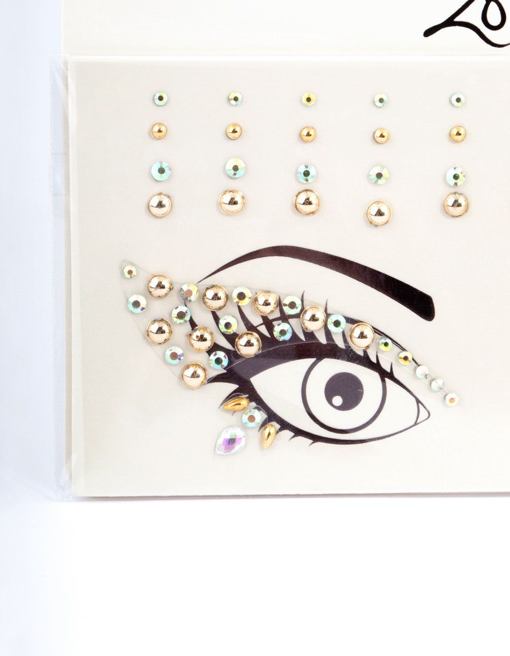Acrylic Gold Diamante Face Jewels sold by lovisa product image thumbnail 3