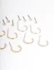 Mixed Metal Plain & Dimanate Stud & Hoop Earring 12-Pack sold by lovisa