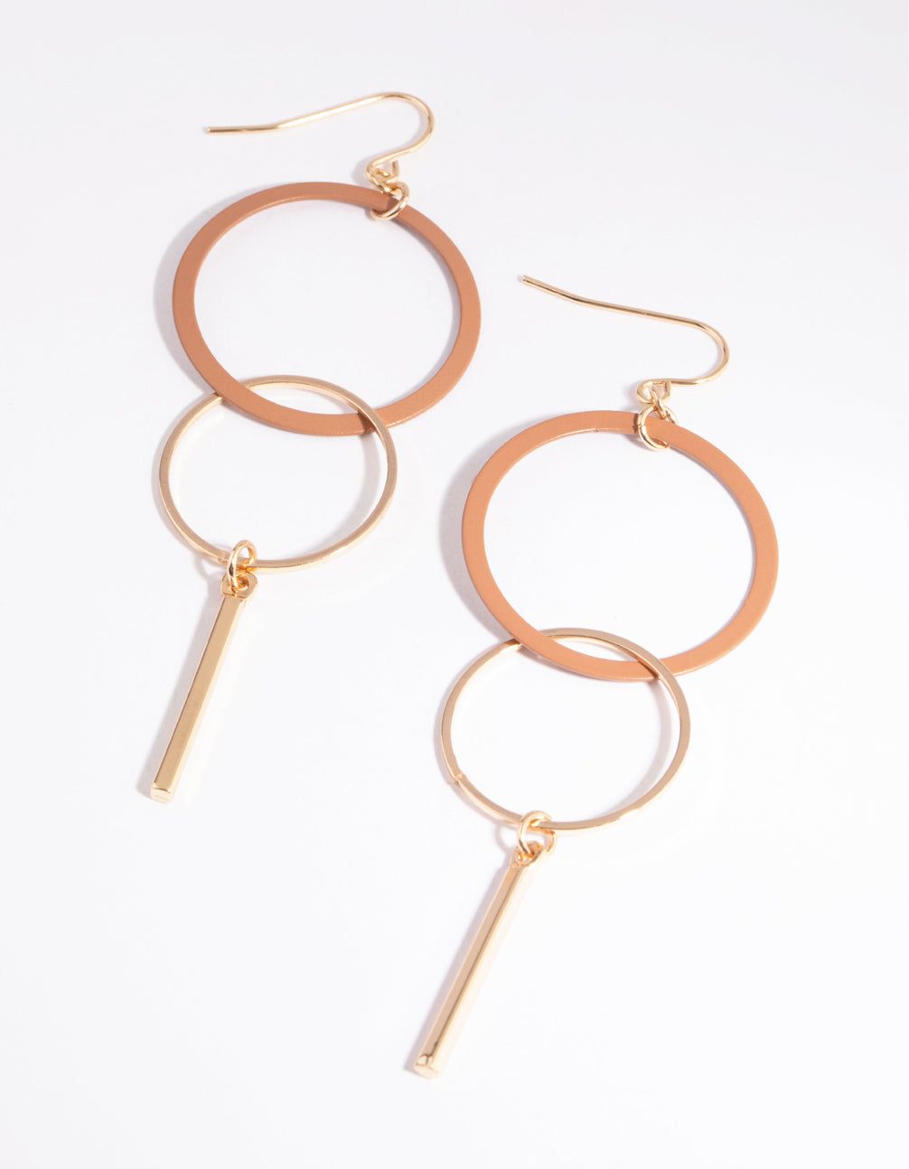 Brown Circular Drop Earrings sold by lovisa