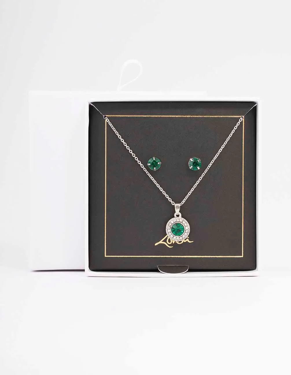 Rhodium Diamante Halo Jewellery Set sold by lovisa product image thumbnail 2