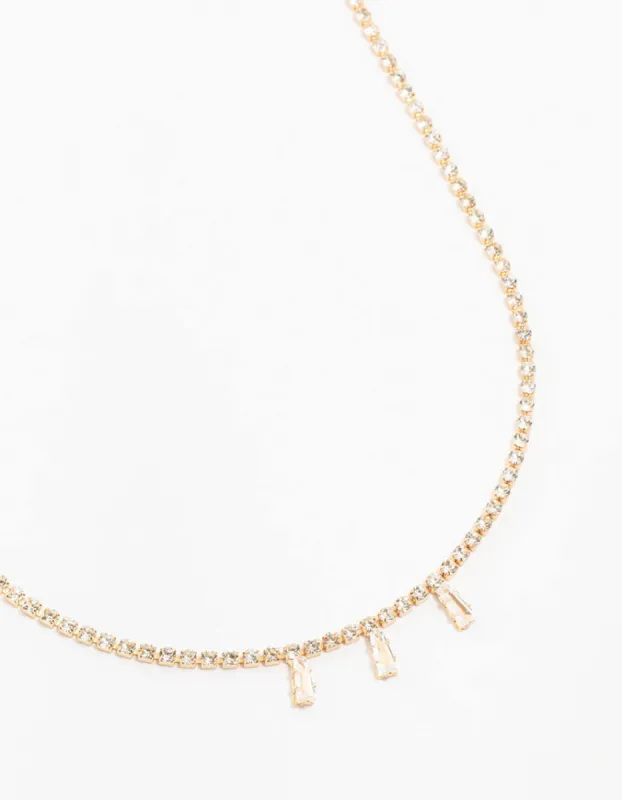 Gold Cup Chain Baguette Necklace sold by lovisa