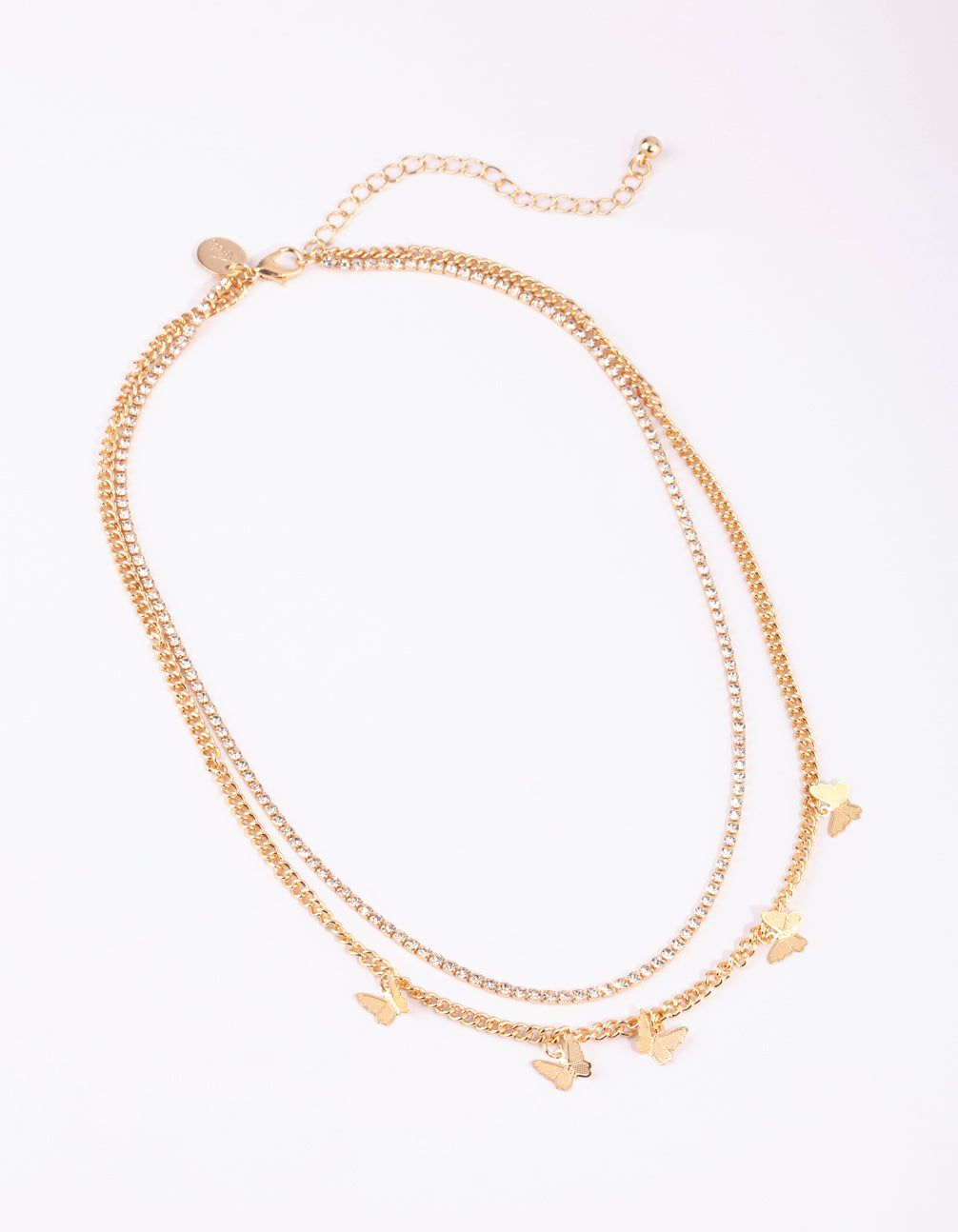 Gold Butterfly Cup Chain Layered Necklace sold by lovisa product image thumbnail 2