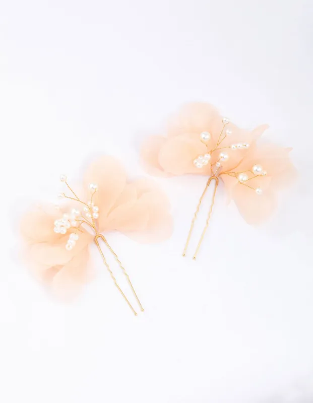 Mixed Pearl & Flower Hair Pin Pack sold by lovisa
