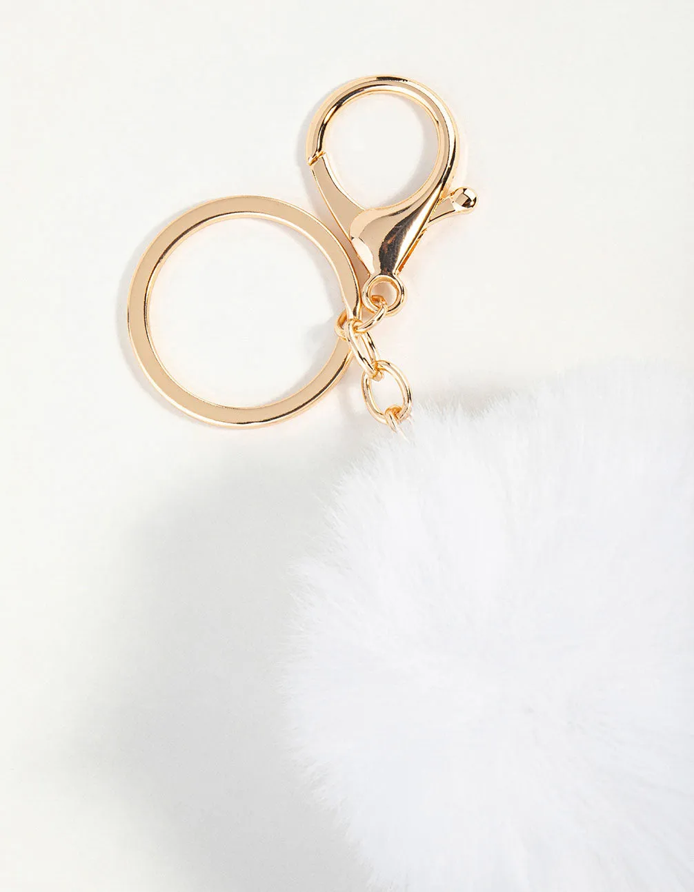 White Pom Pom Fabric Keychain sold by lovisa product image thumbnail 2