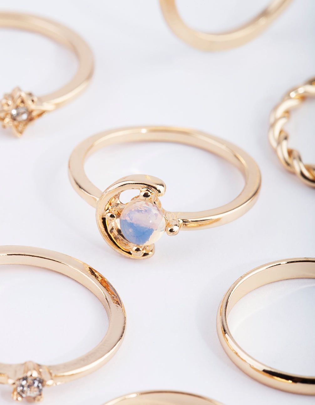 Gold Mixed Moon Ring Pack sold by lovisa product image thumbnail 3