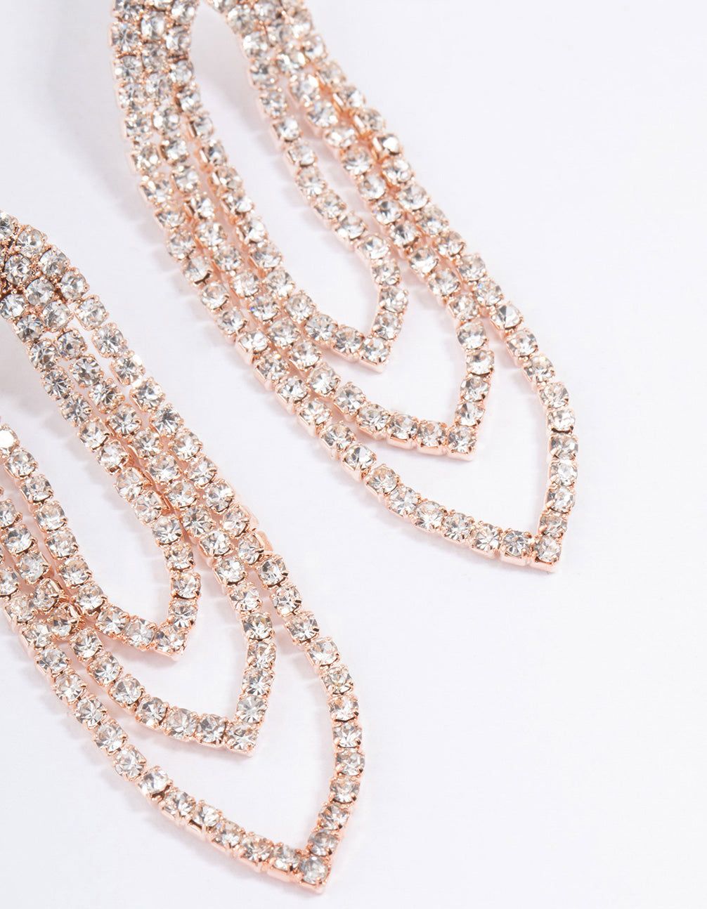 Rose Gold Mini Oval Cupchain Drop Earrings sold by lovisa product image thumbnail 3