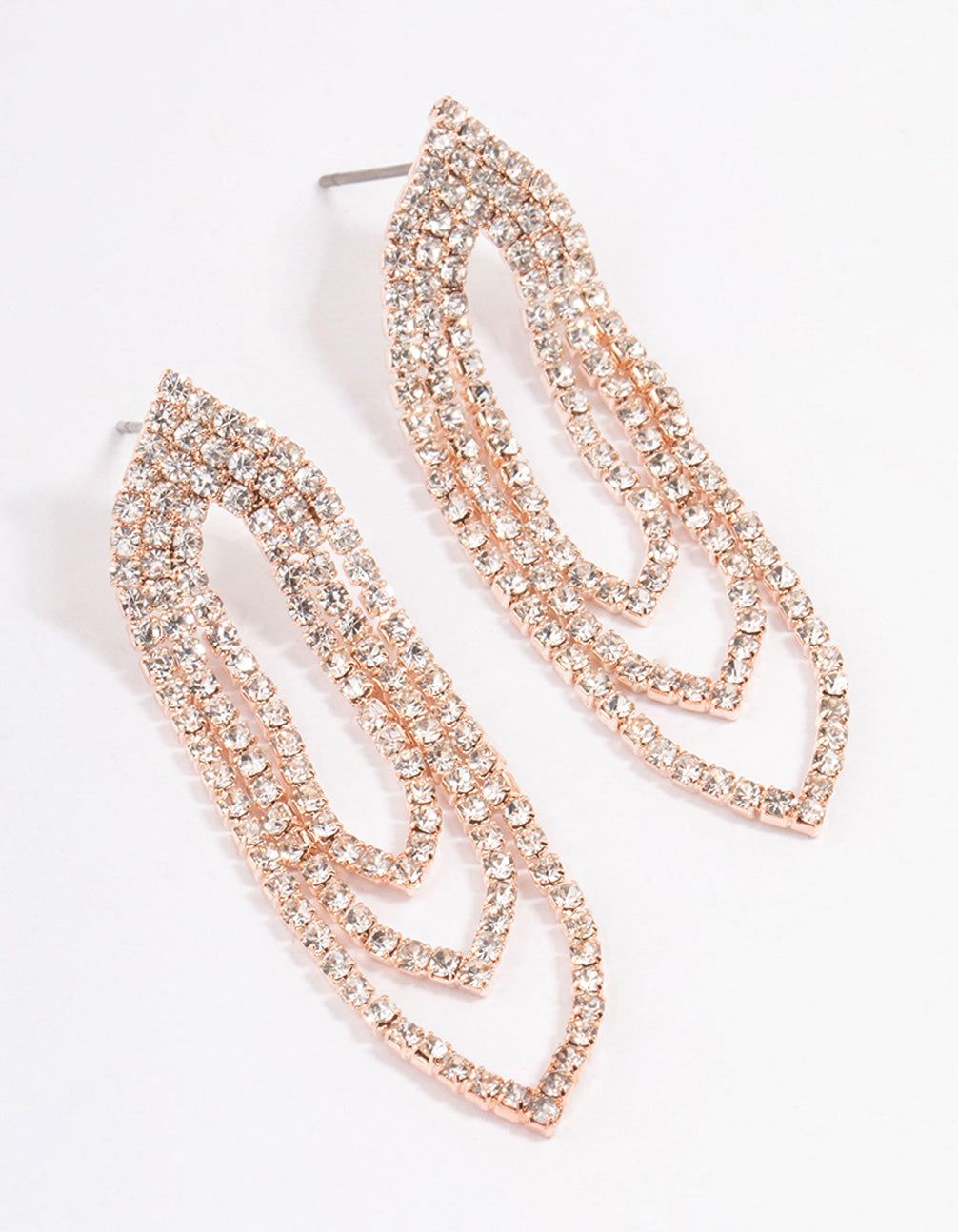 Rose Gold Mini Oval Cupchain Drop Earrings sold by lovisa
