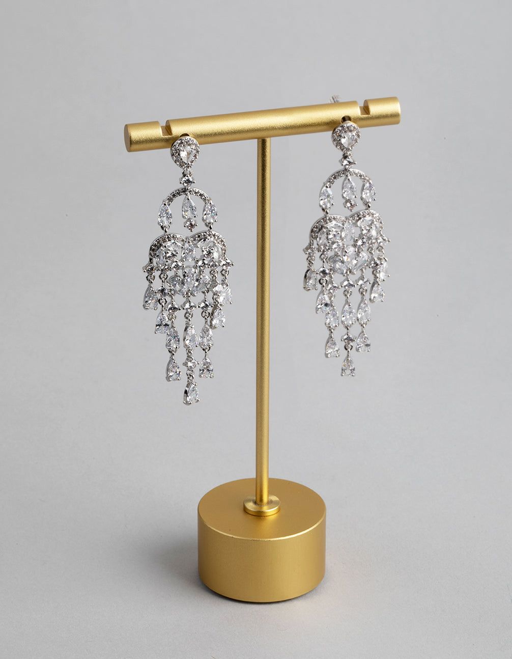 Rhodium Chandelier Drop Earrings sold by lovisa product image thumbnail 2