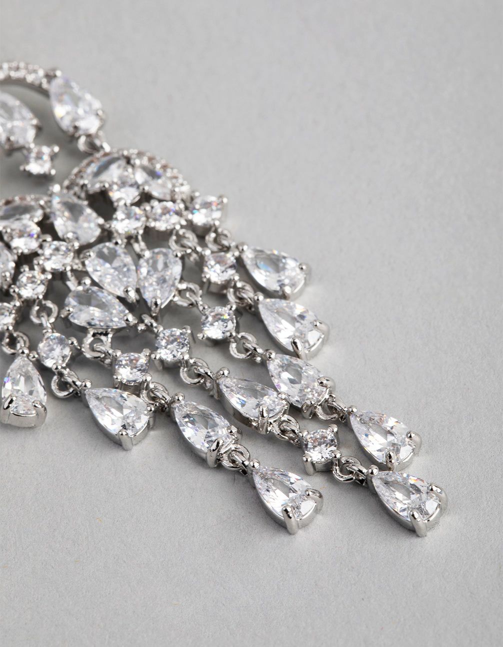 Rhodium Chandelier Drop Earrings sold by lovisa product image thumbnail 3