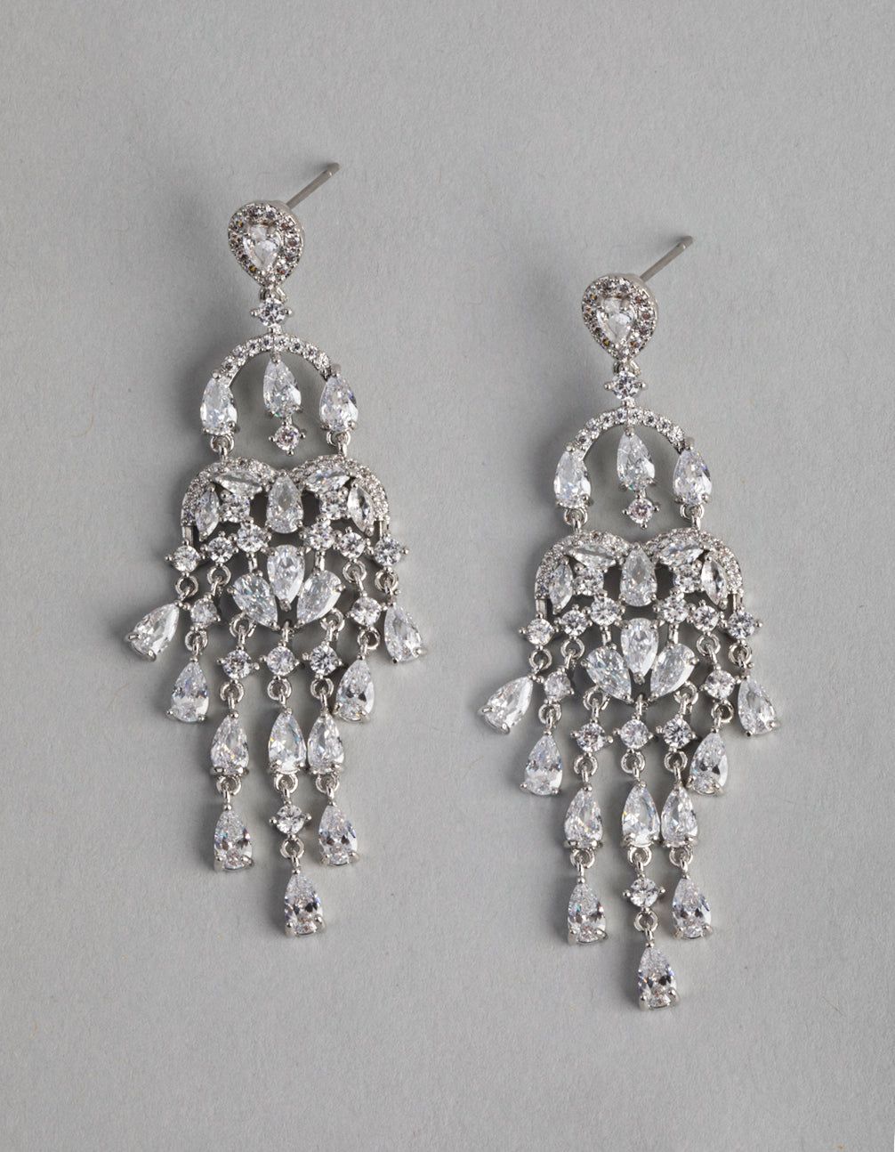 Rhodium Chandelier Drop Earrings sold by lovisa