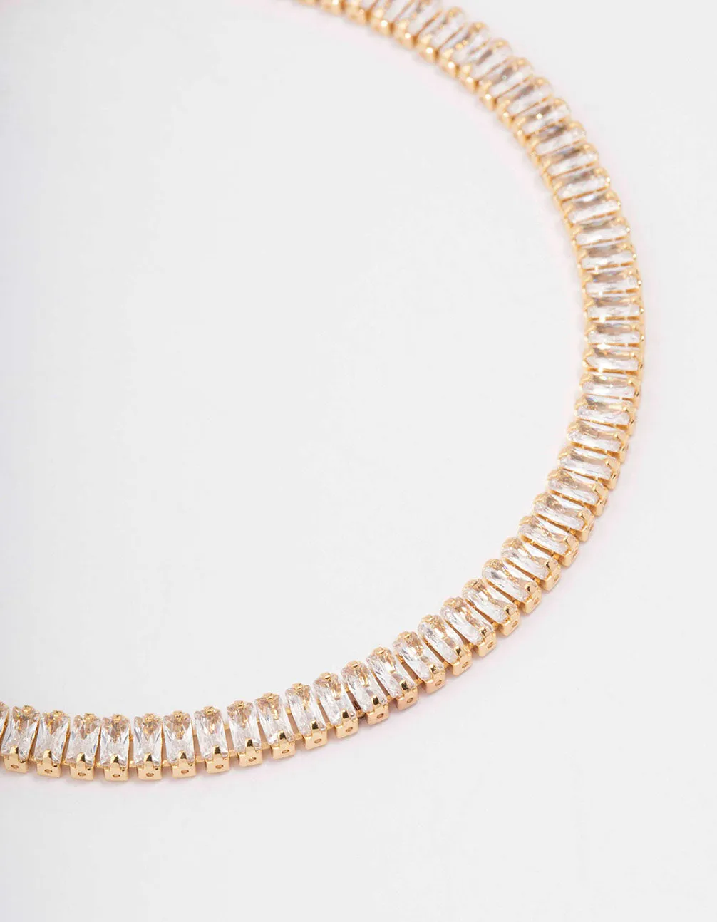 Gold Plated Crystal Baguette Tennis Bracelet sold by lovisa product image thumbnail 2