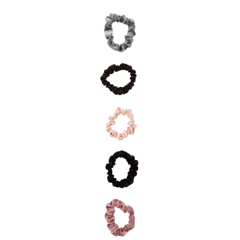 Velvet Satin Grey Purple Scrunchie Pack sold by lovisa
