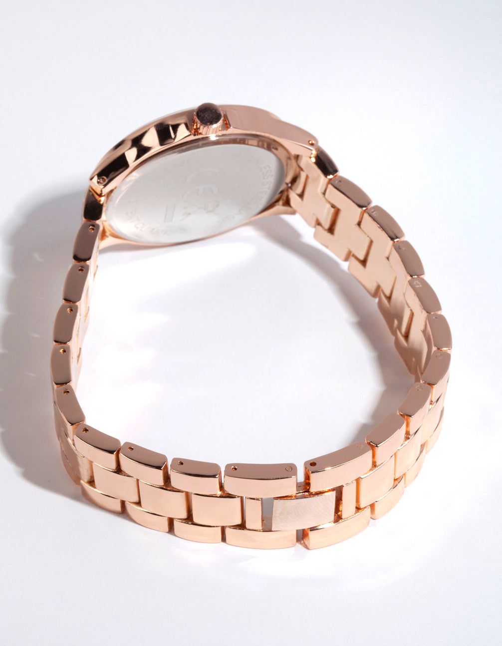 Rose Gold Marble Diamante Link Strap Watch sold by lovisa product image thumbnail 3