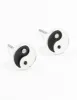 Silver Ying And Yang Stud Earrings sold by lovisa