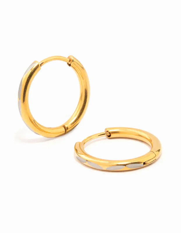 Gold Plated Surgical Steel Classic Hoop Earrings sold by lovisa