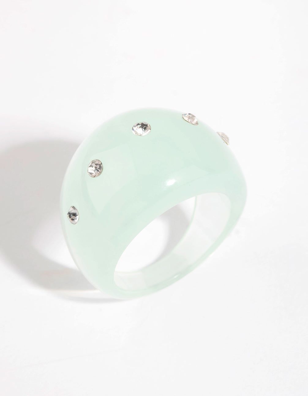 Marble Green Plastic Diamante Ring sold by lovisa product image thumbnail 3