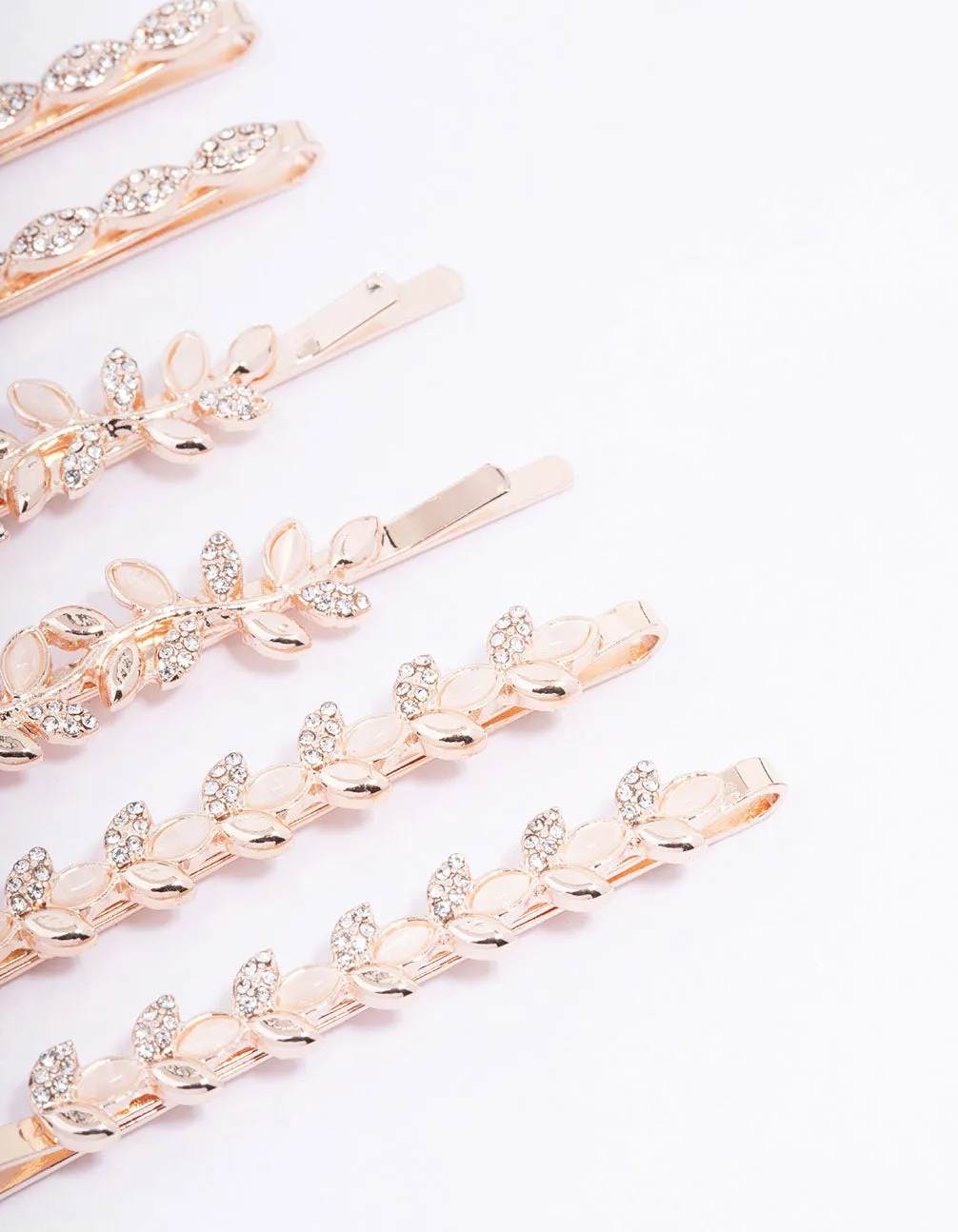 Rose Gold Diamante Vine Hair Clip 6-Pack sold by lovisa product image thumbnail 3