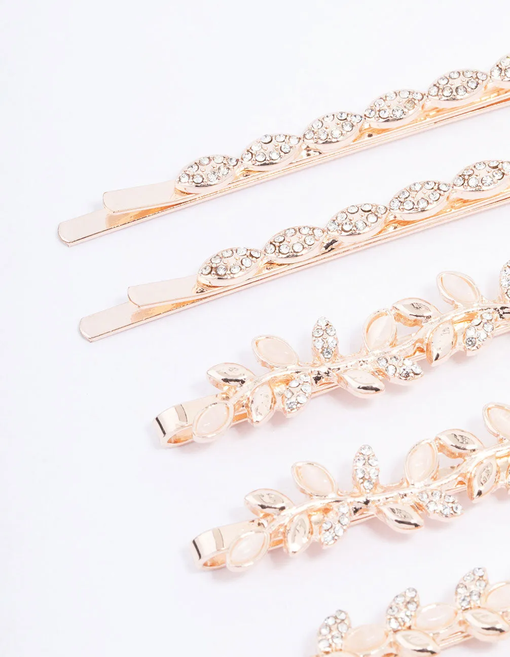 Rose Gold Diamante Vine Hair Clip 6-Pack sold by lovisa product image thumbnail 2