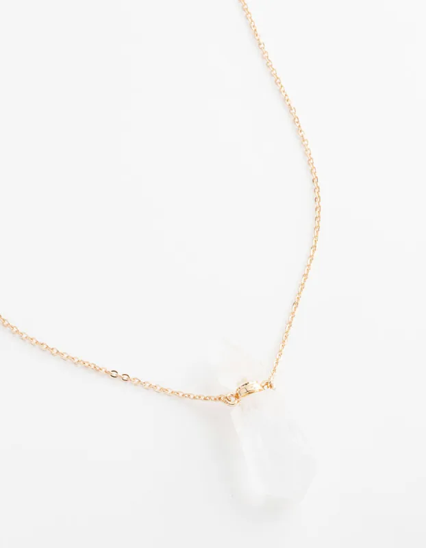 Gold Semi-Precious Bottle Short Necklace sold by lovisa