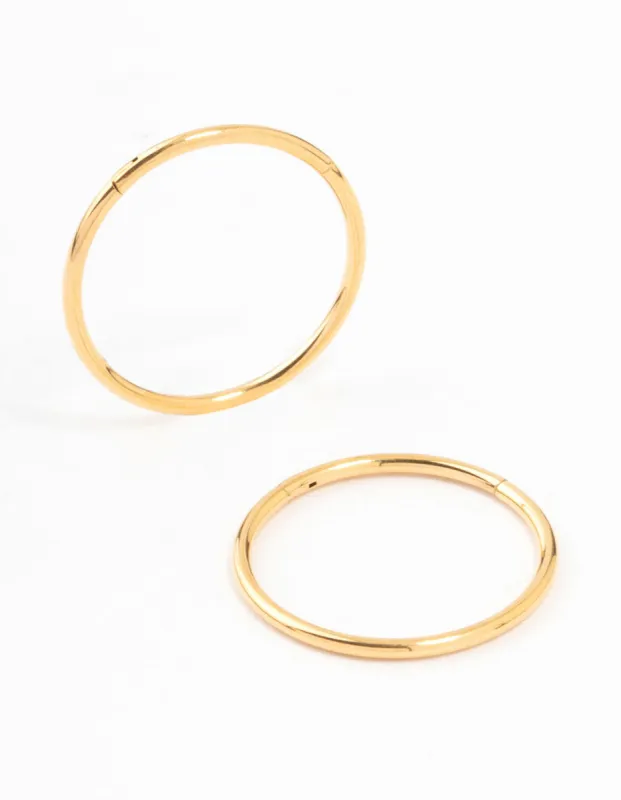Gold Plated Surgical Steel Sleeper Earrings 14MM sold by lovisa