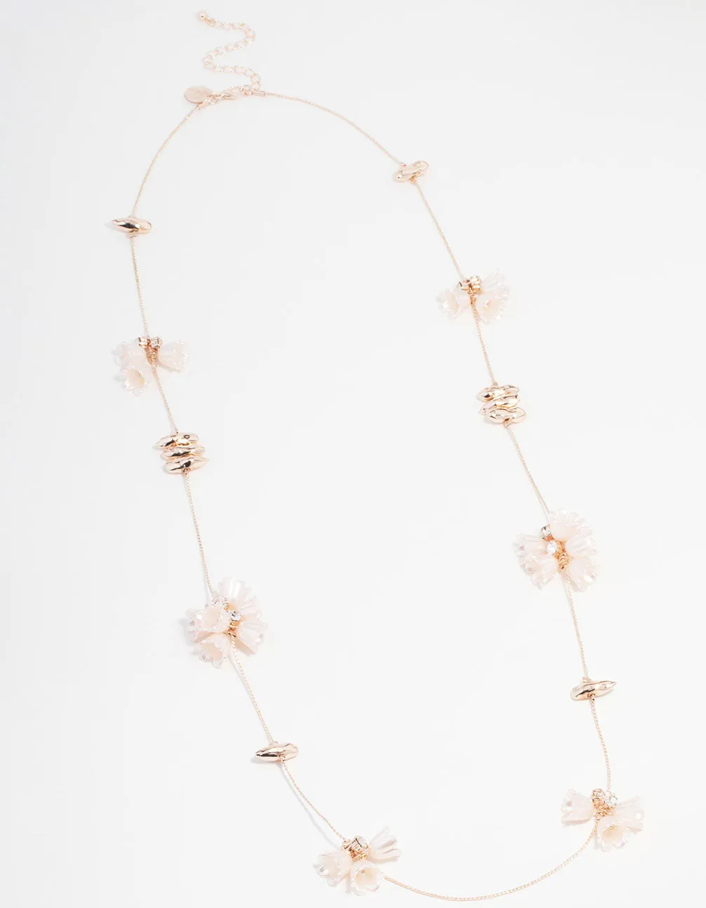 Rose Gold Pearl Charm Long Necklace sold by lovisa product image thumbnail 2