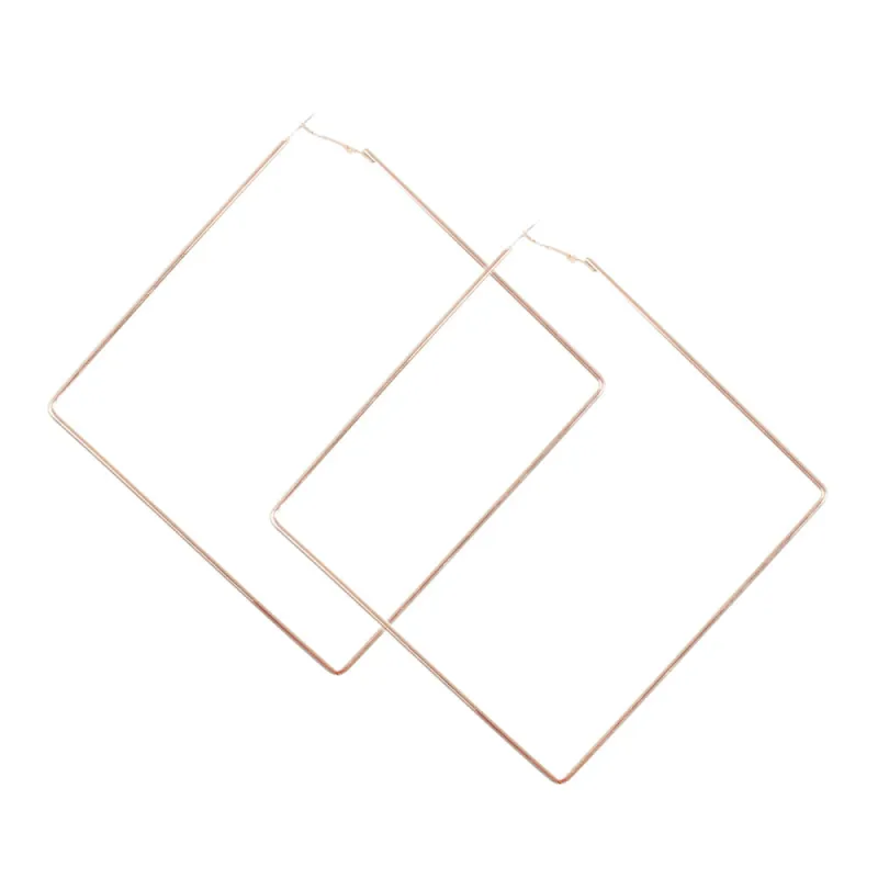 Oversized Gold Square Hoop Earrings sold by lovisa