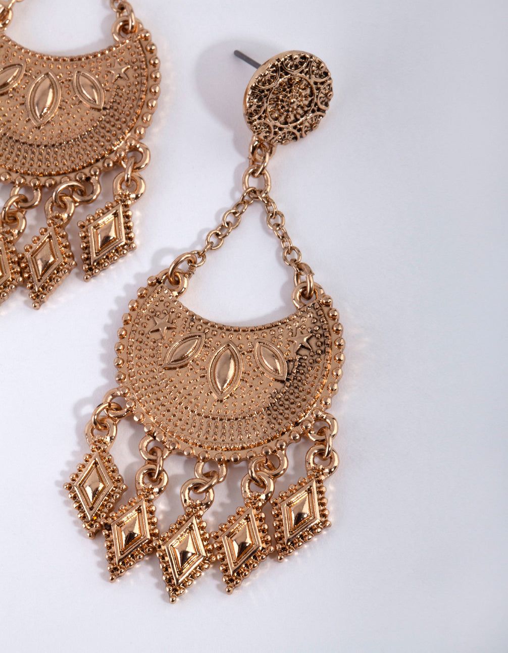 Antique Gold Metal Triangle Tassel Earrings sold by lovisa product image thumbnail 2