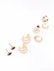 Gold & Black Marquise Stone Earring 4-Pack sold by lovisa
